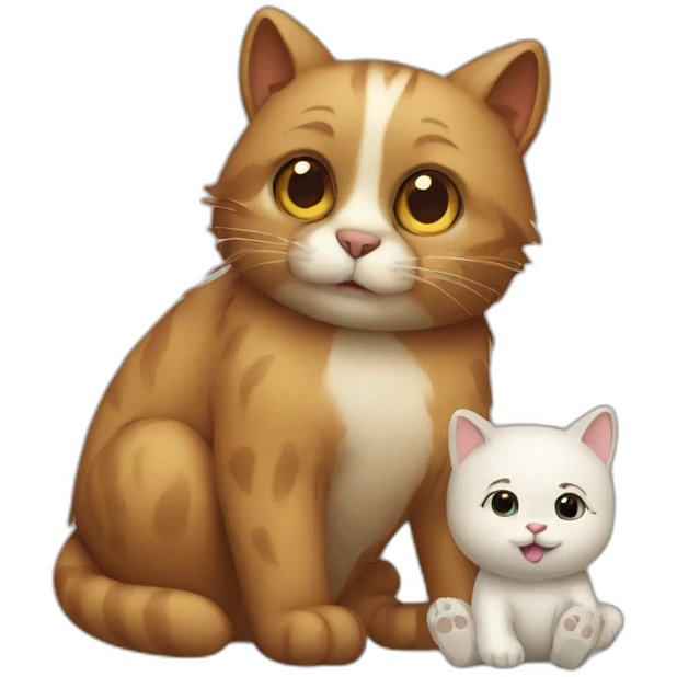 Cat with bear emoji