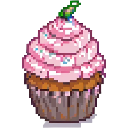 cupcake with pink icing emoji