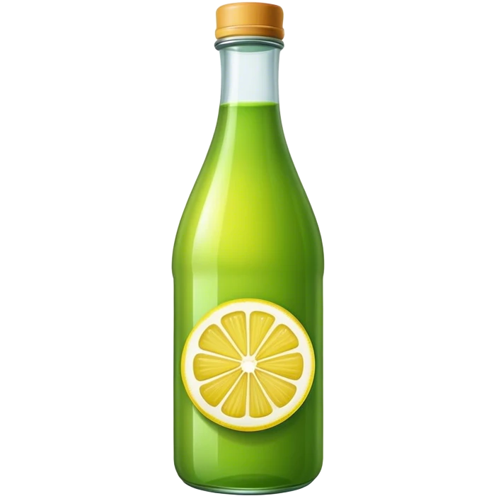 Bottle juice green lemon  emoji
