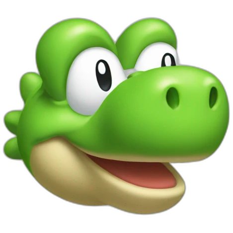 Yoshi Nintendo head only emoji