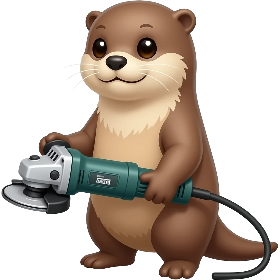 Otter with angle grinder emoji