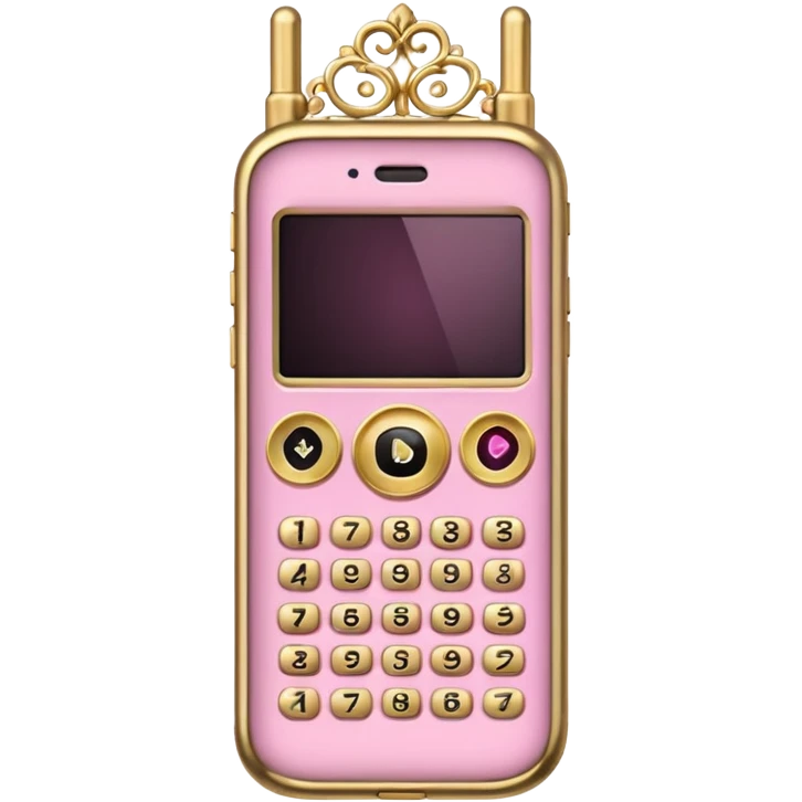 pink ornate victorian cell phone  emoji