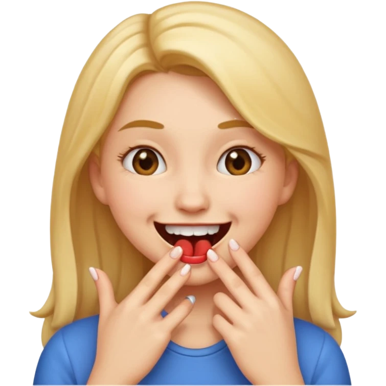 Basic emoji girl biting her nails emoji