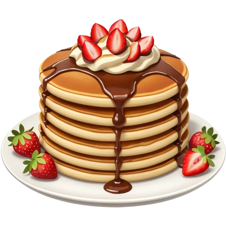 Nutella strawberry pancake emoji