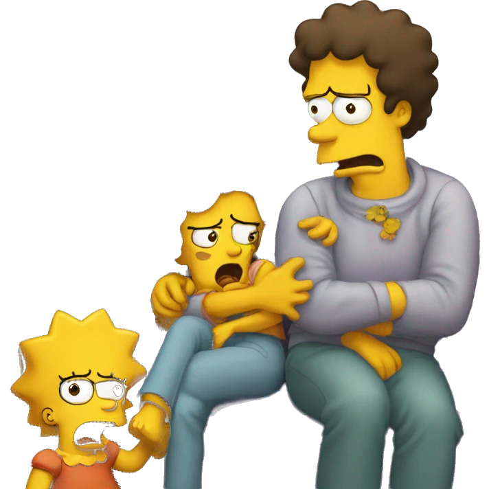 scared simpson family emoji
