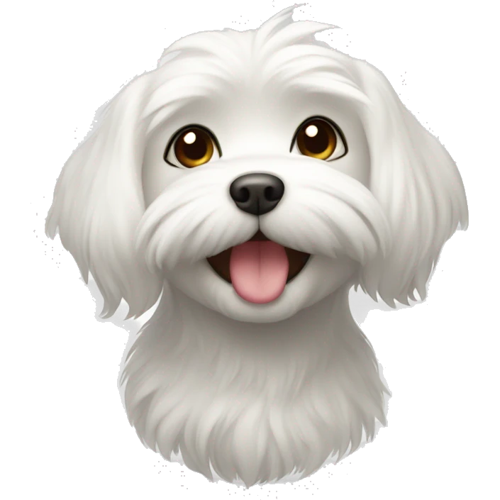 maltese with smile emoji