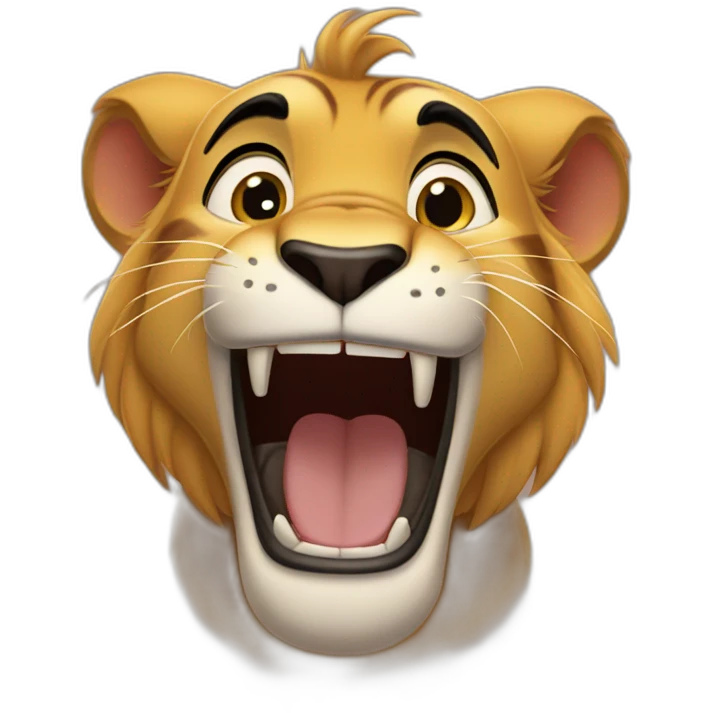 Simba Disney tire la langue emoji