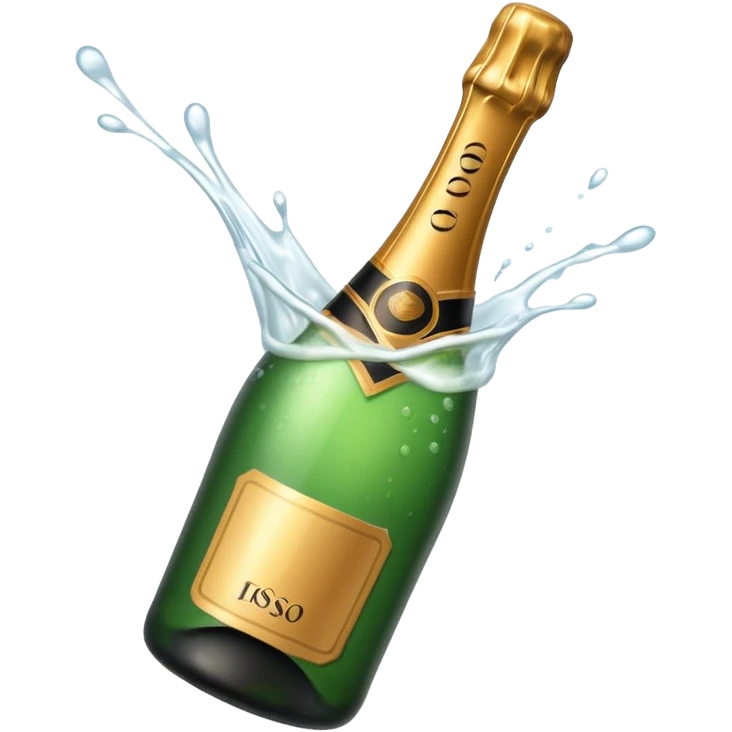 Champaine bottle spurt emoji