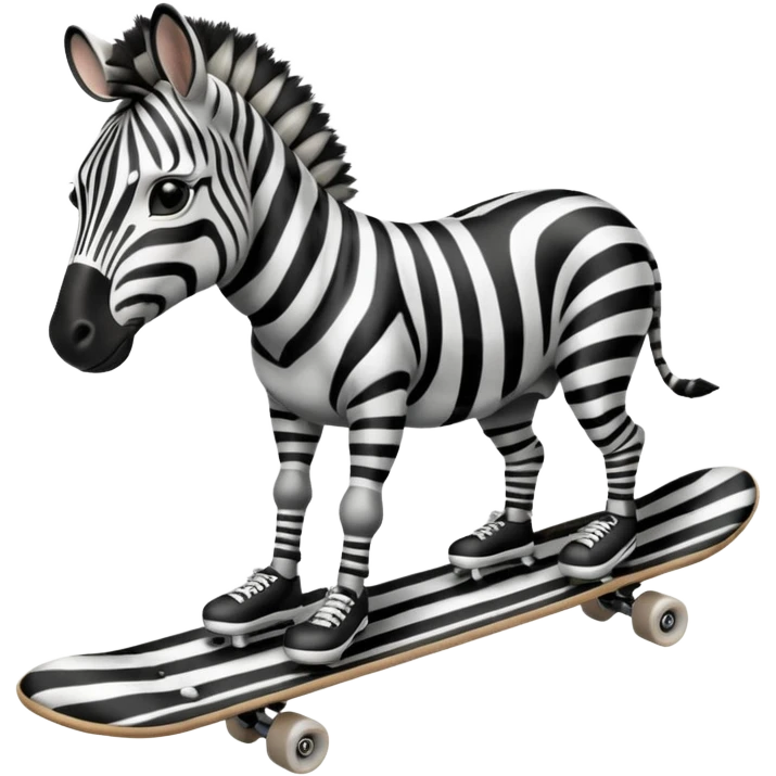 skater zebra emoji
