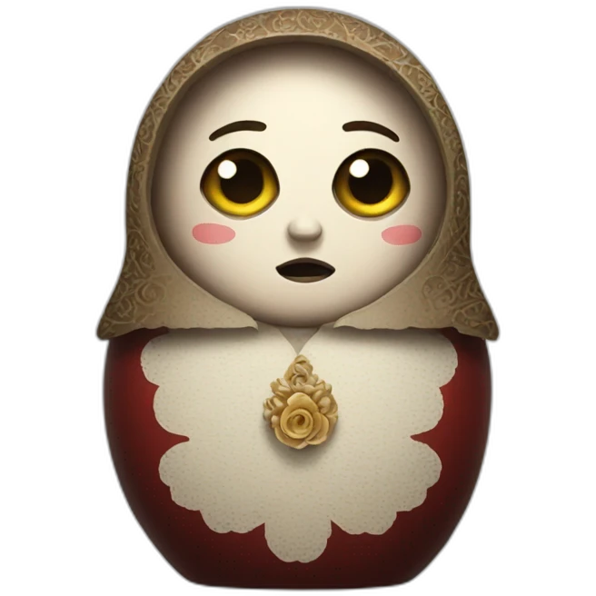 Scary Russian doll emoji