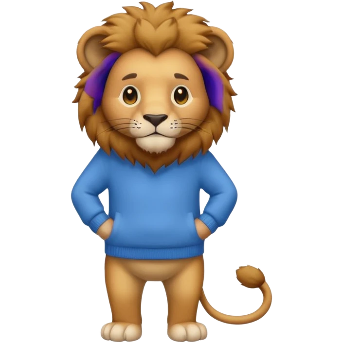 lion wearing  jumper emoji