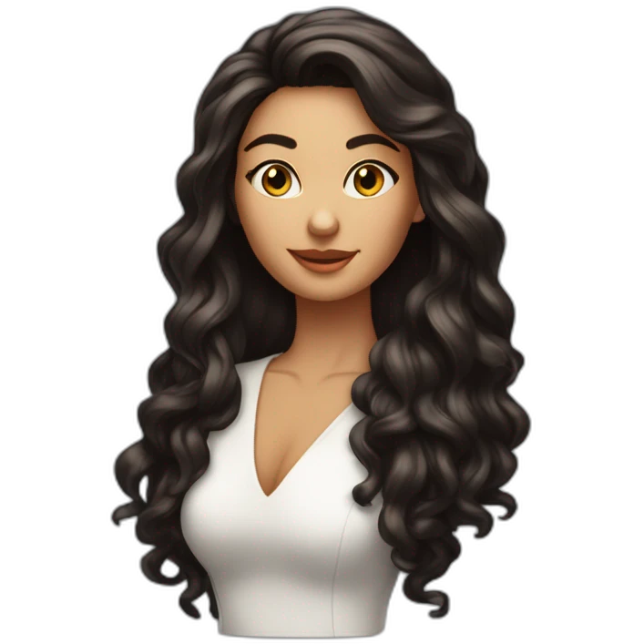 Mulher morena iluminada cabelo cacheado Secretária executiva emoji