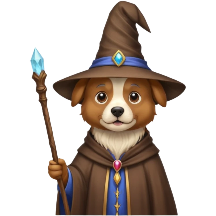 Dog wizard emoji