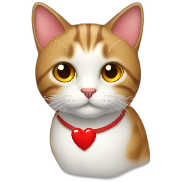 cat with red heart emoji
