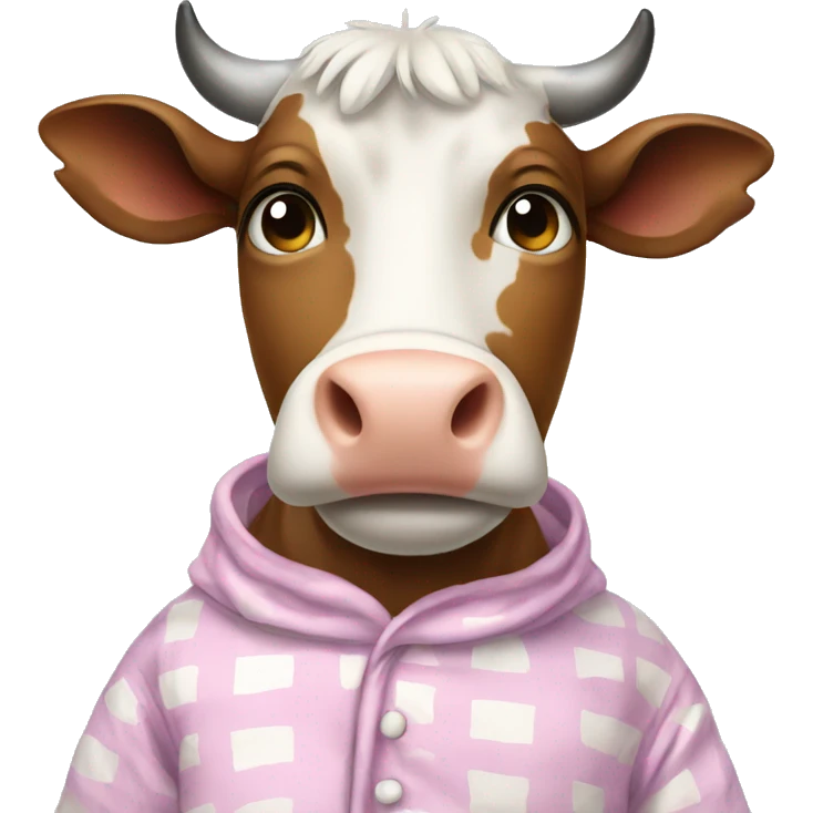 Cow in pyjamas emoji