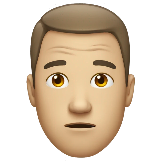 Depressed man emoji