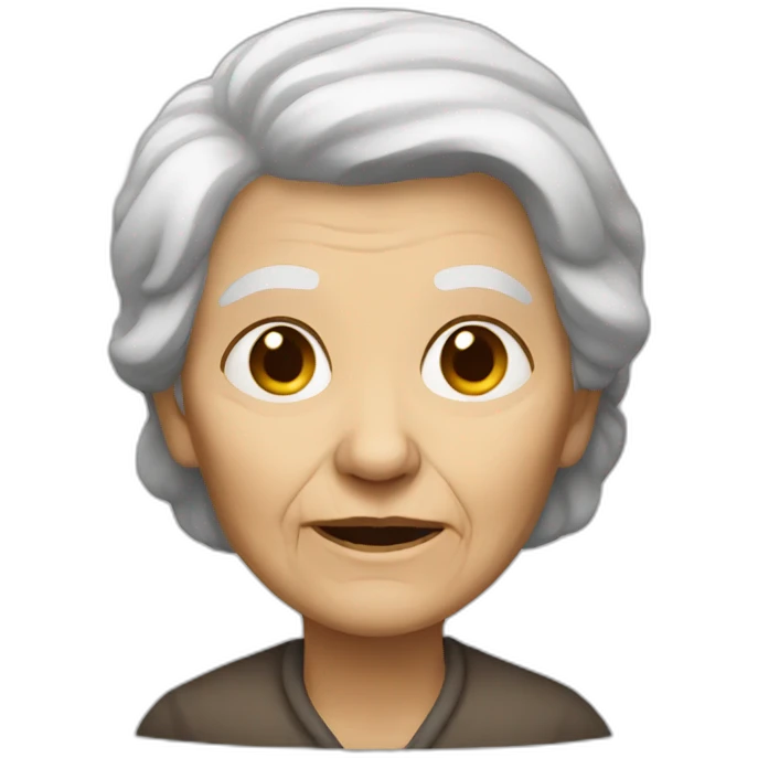 Old woman dead emoji