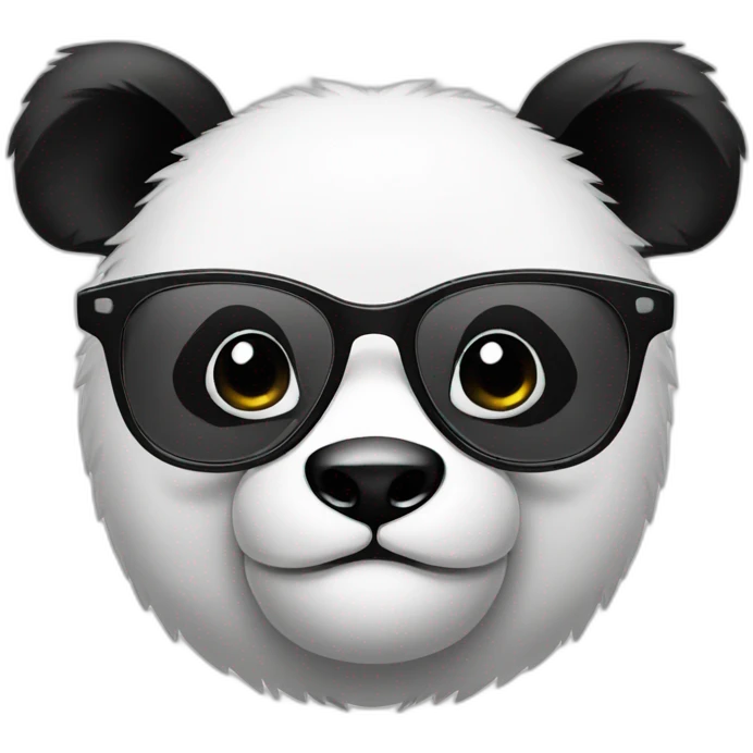 Panda wearing glasses emoji