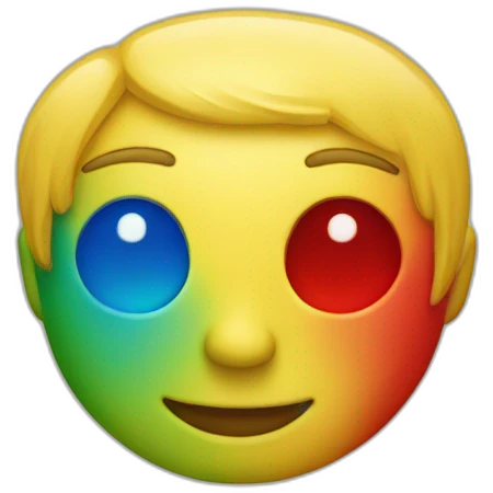Blue red yellow green emoji