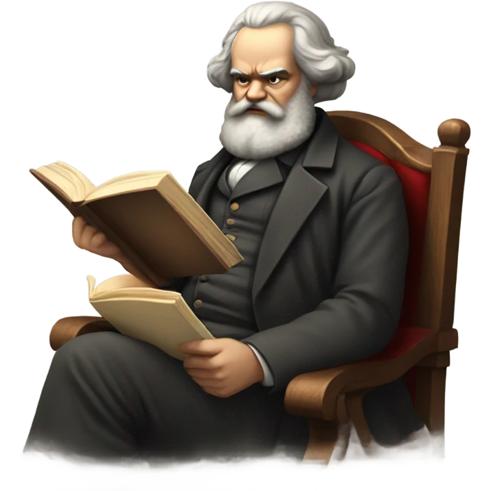 karl marx reading emoji