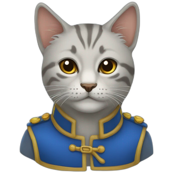 Кот в синей толстовке с капюшоном  emoji