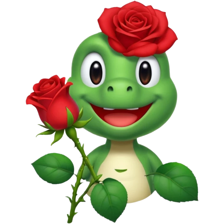yoshi rose qui et sur mario emoji