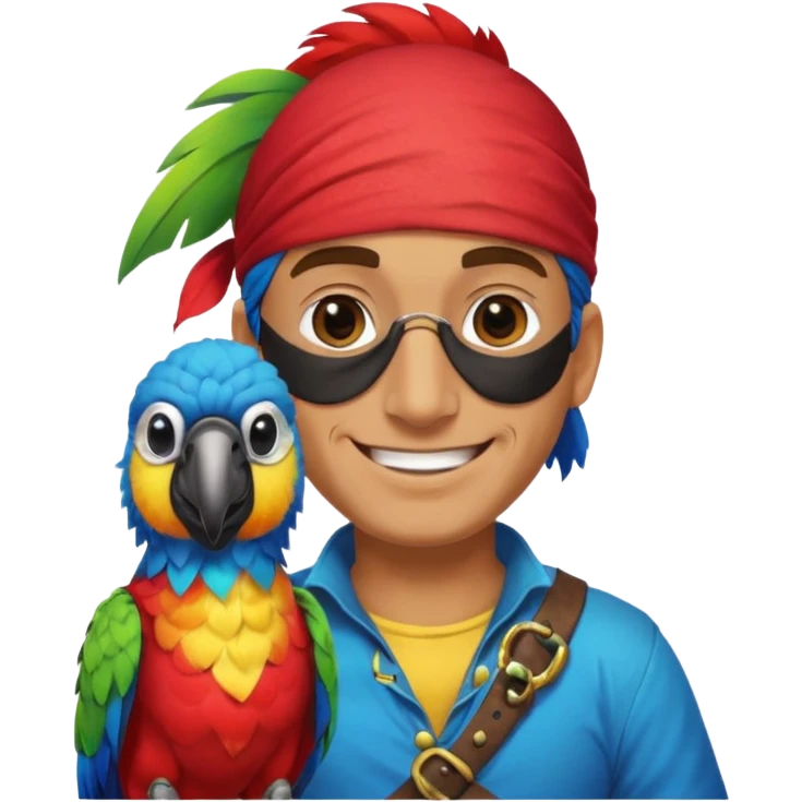 pirate and parrot emoji