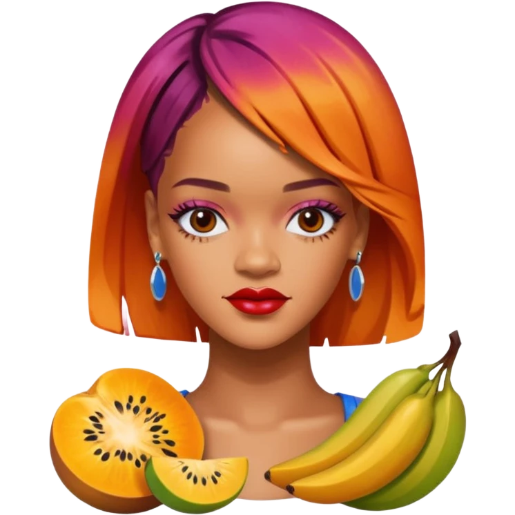 rihanna diamond aber statt mit diamond mit einer brine der frucht emoji