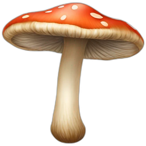 A mushroom with veins emoji