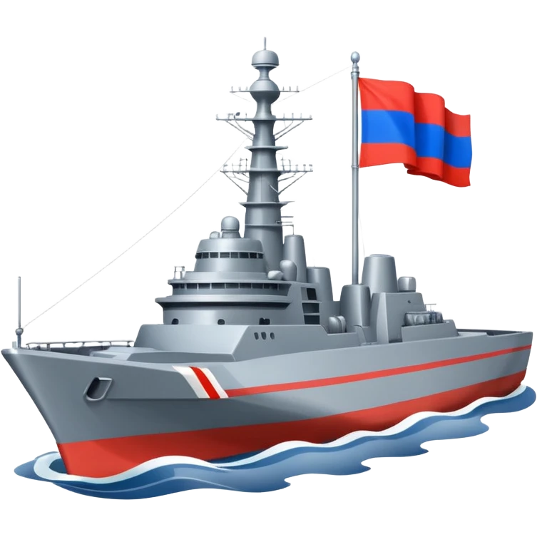 warship with russia flag emoji