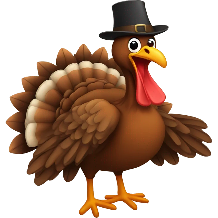 Funny turkey Thanksgiving  emoji