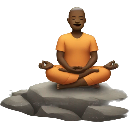 Meditation in the mountains  emoji