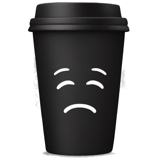 coffee cup black emoji