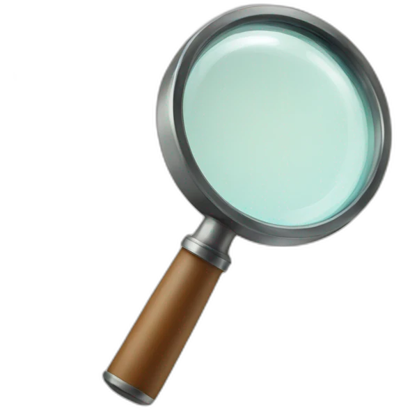 a magnifying glass emoji