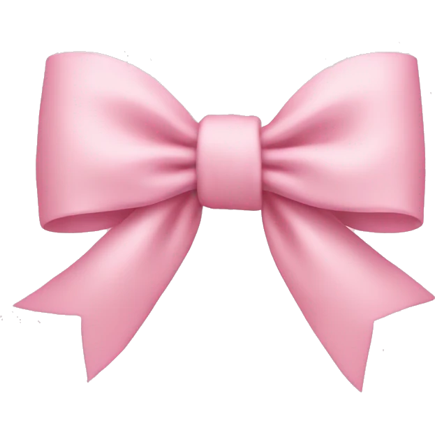 light pink bow on light pink bow emoji