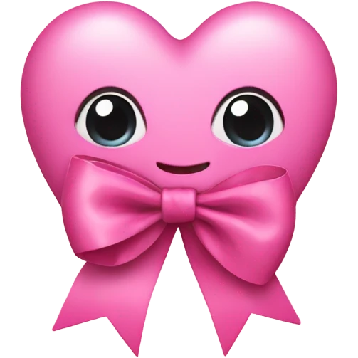 Pink heart with pink bow around it emoji
