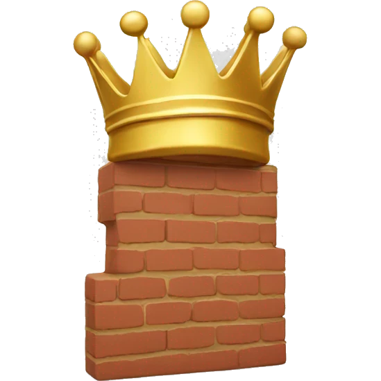 a brick with gold crown emoji