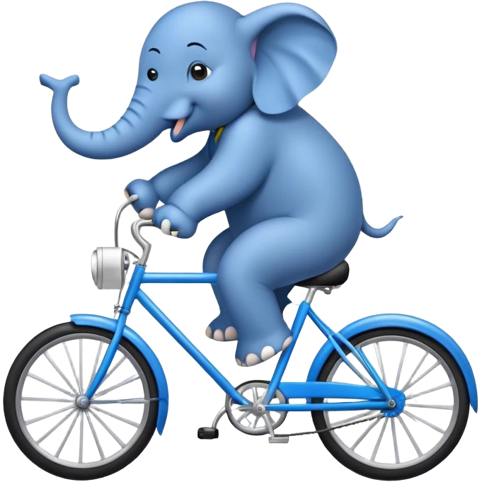 blue elephant on a bike  emoji