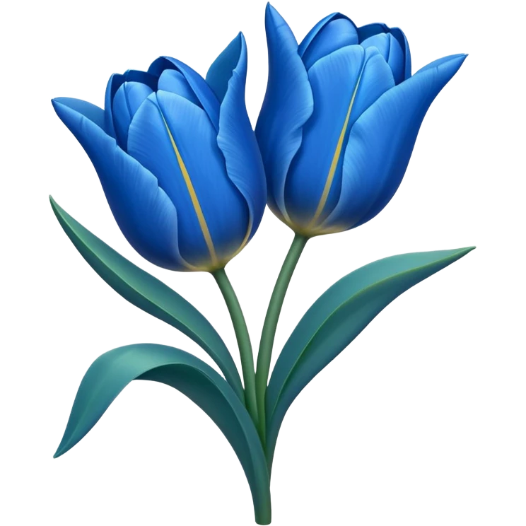 Blue tulips emoji emoji