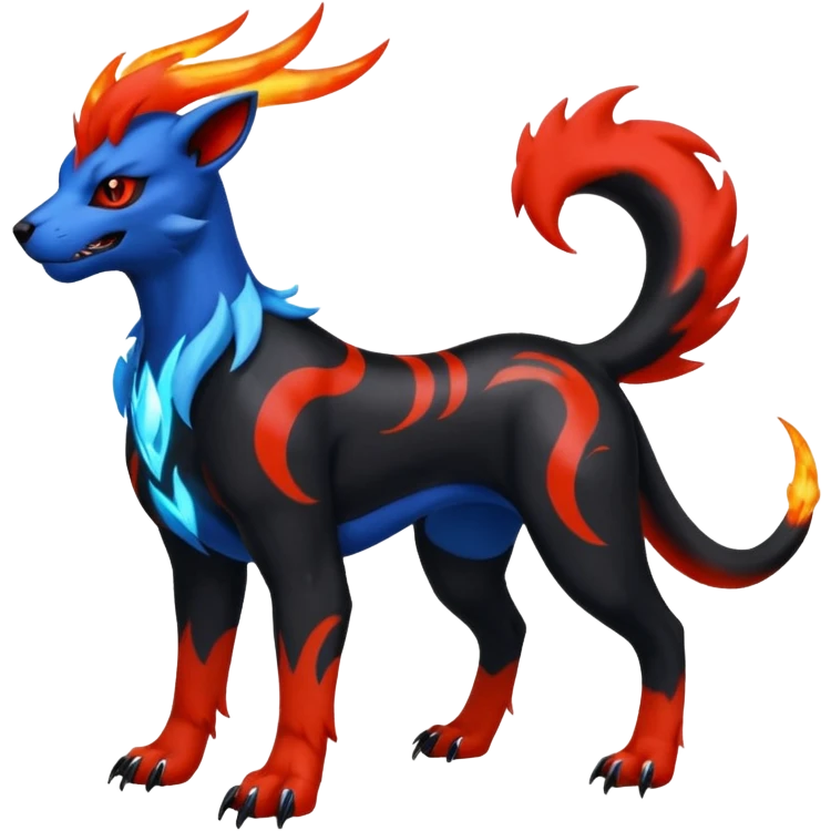 Houndoom-Electrike-Fakémon-hybrid-creature (full body)  emoji