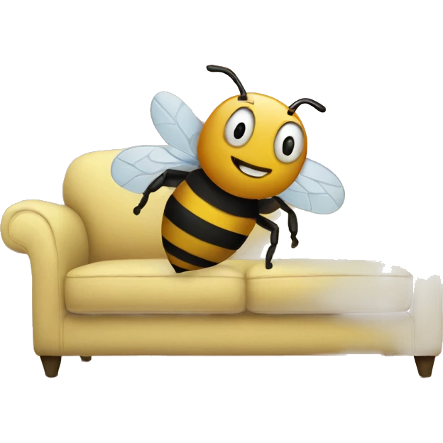 Bee on a sofa emoji