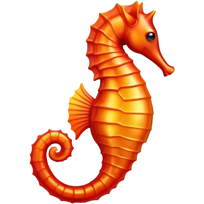 Red and orange seahorse emoji
