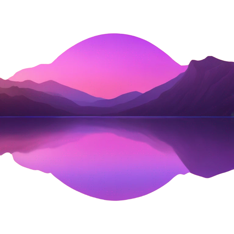 Sunset on a lake emoji