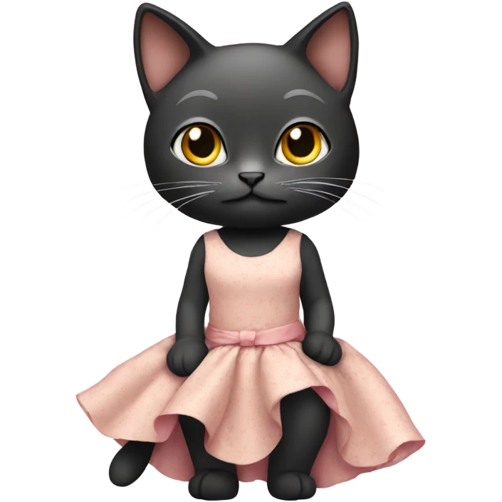 Cat with dress emoji