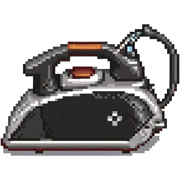 A clothes iron with steam coming out of it emoji