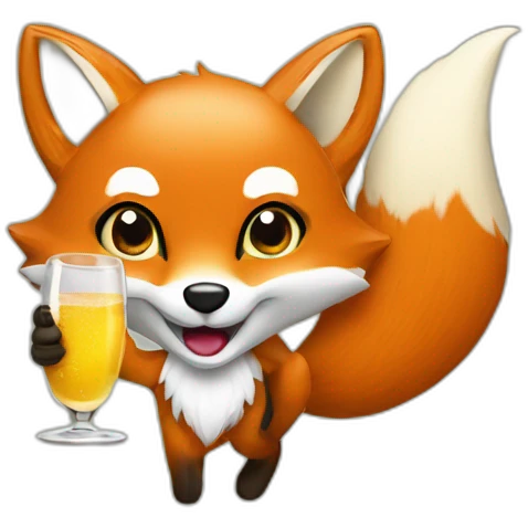 fox offering champain emoji