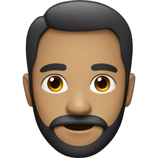 man with black short beard emoji