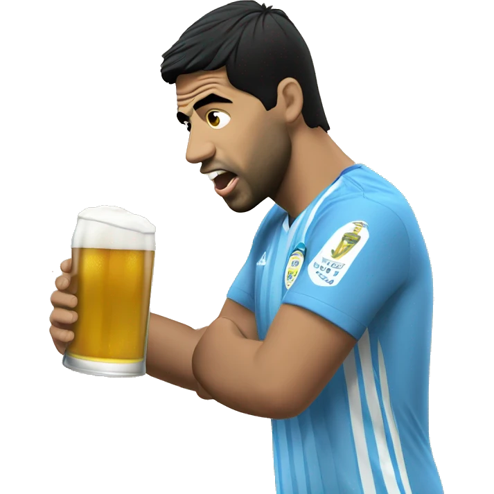 Luis Suárez drink beer emoji
