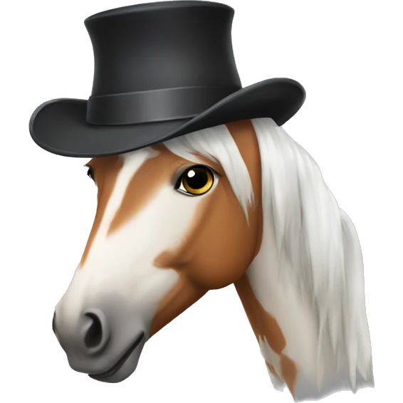 Horse wearing a hat  emoji