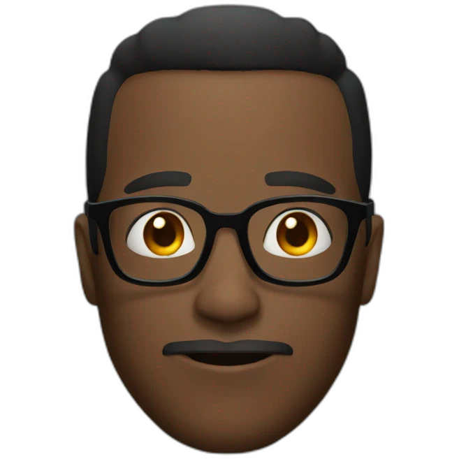 black glasses men emoji